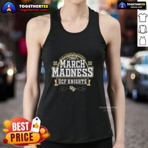 Original UCF Knights March Madness NCAA Division I Men's Basketball Championship tank top in black with logo design.