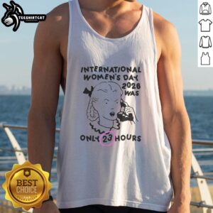 Official International Women's Day 2026 tank top featuring a bold design to celebrate women's empowerment and equality.