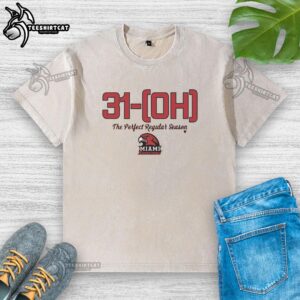 Official Miami Oh Basketball The Perfect Season Washed T-Shirt featuring team colors and logo, ideal for fans and athletes.