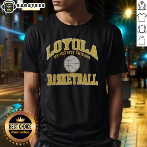 Alt Text: Awesome Loyola Chicago Ramblers Champion 2010s T-Shirt in navy with vibrant logo, perfect for fans and collectors.