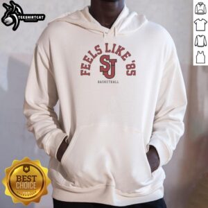 St. John's Red Storm NCAA Basketball hoodie featuring 'Feels Like 85' logo, perfect for fans and casual wear.