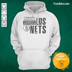 Alt Text: Official Brooklyn Nets NBA 2025 Noches Ene Be A Training Ornament Hoodie in black, featuring team logo and stylish design.