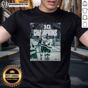 Top Michigan State Spartans Back To Back To Back Ice Hockey 2026 B1G T-Shirt featuring team colors and logo design.