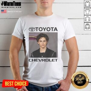 Actor wearing a Nice Car Brand T-Shirt, showcasing stylish design and vibrant colors in a casual outdoor setting.