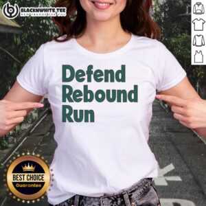 Original Defend Rebound Run Ladies Tee in vibrant colors, perfect for active women who love sports and fitness.