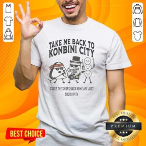 Alt Text: Original Take Me Back To Konbini City Strong Zero T-Shirt featuring vibrant graphics and stylish design for fans.