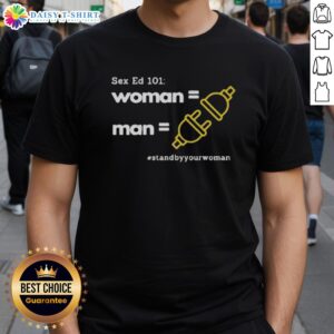 Top Sex Ed 101 Woman Man T-Shirt featuring fun educational graphics for sexual health awareness and empowerment.