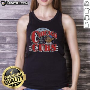 Good Chicago Cubs Clark tank top featuring vibrant team colors and iconic logo, perfect for baseball fans.