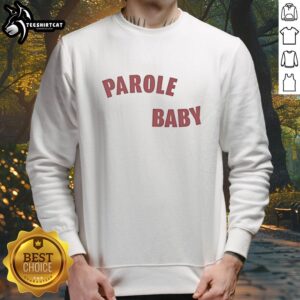 Official Parole Baby Sweatshirt in soft fabric, featuring a playful design perfect for infants and toddlers.