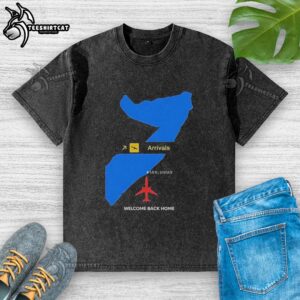 Original Arrivals Welcome Back Home washed t-shirt featuring a relaxed fit and soft fabric, perfect for casual wear.