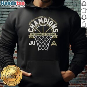 Nice Ju Dolphins Blue 84 Unisex 2026 Asun Women's Basketball Tournament Champions T-Shirt - Image 2