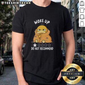 Funny Wake Up Do Not Recommend Psyduck Pokemon T-Shirt featuring a humorous Psyduck design for Pokmon fans.