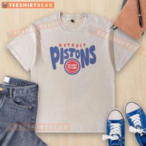 Awesome Detroit Pistons Bubble Washed T-Shirt featuring a vibrant team logo and comfortable fit for fans.