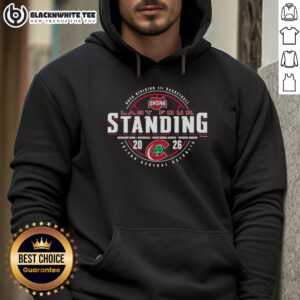 Original Toledo Central Catholic 2026 OHSAA Boys Basketball Division 3 Last Four Standing Hoodie displayed on a hanger.
