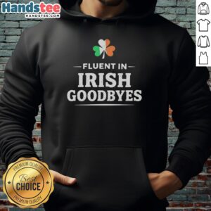 Premium Irish Goodbyes hoodie in shamrock shape featuring the Italy flag, perfect for celebrating Irish heritage.