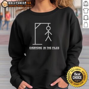 Official Hangman Everyone in the Files sweatshirt featuring a stylish design perfect for casual wear.
