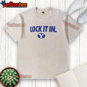 Alt Text: Hot BYU Cougars 2026 Lock It In Washed T-Shirt in navy blue, showcasing team pride and casual style for fans.