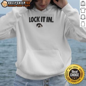Official Iowa Hawkeyes 2026 Lock It In Hoodie in black, featuring the iconic team logo and stylish design.