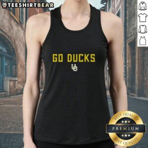 Top Oregon Ducks team slogan tank top featuring vibrant colors and logo, perfect for fans and game day attire.
