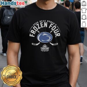 Penn State Nittany Lions NCAA Women's Ice Hockey 2026 Frozen Four T-Shirt, showcasing team pride and tournament spirit.