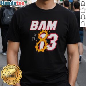 Awesome Bam 83 Miami Basketball T-Shirt featuring bold graphics and a comfortable fit, perfect for fans of Miami basketball.