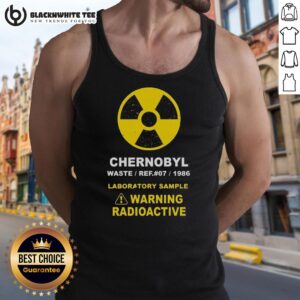 Stylish Nice Chernobyl Warning Radioactive Tank Top featuring bold design and vibrant colors, perfect for unique fashion.