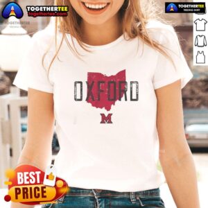 Nice Oxford Miami Redhawks Basketball Ladies Tee showcasing team spirit with vibrant colors and stylish design.
