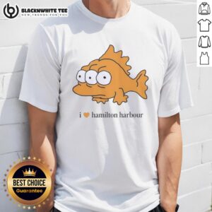 Top I Love Hamilton Harbour T-Shirt featuring a vibrant design celebrating Hamilton's iconic waterfront.