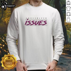 Official Unresolved Issues Sweatshirt featuring a stylish design and comfortable fit for casual wear.