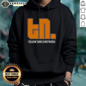 Hot Talkin Vawls Network hoodie in black, featuring a bold logo design, perfect for fans and casual wear.