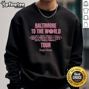 Premium Angel Reese Chicago Sky Baltimore To The World Tour T-Shirt - Image 5