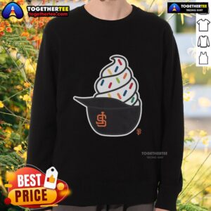 Original San Francisco Giants ice cream sweatshirt featuring vibrant team colors and logo, perfect for fans and cozy wear.
