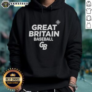 Good Great Britain National Baseball Team logo hoodie showcasing vibrant colors and team spirit for fans and players.