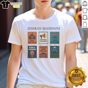 Hot Zohran Mamdani 'Tax The Rich' T-Shirt featuring bold text design and vibrant colors, perfect for statement fashion.