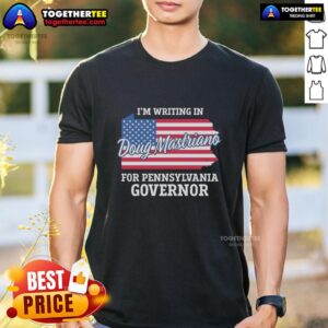 Alt Text: Doug Mastriano for Pennsylvania Governor T-Shirt with USA flag design, expressing support for his campaign.