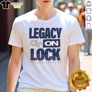 Alt Text: Awesome Georgia Tech Yellow Jackets NCAA 2026 Legacy On Lock T-Shirt featuring bold team colors and logo design.