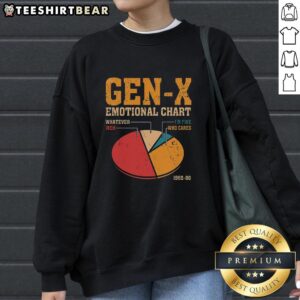 Trendy Top Gen X Emotional Chart Sweatshirt featuring vibrant graphics and a comfortable fit, perfect for nostalgic fashion lovers.