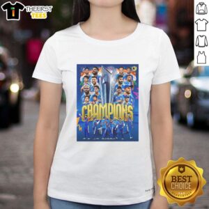 Hot Indian Cricket Congratulations ICC Men's T20 World Cup 2026 graphic on a stylish ladies tee design.
