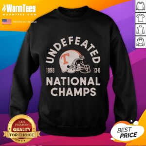 Alt Text: Nice 1998 UT Football National Champs sweatshirt featuring team colors and logo, perfect for fans and collectors.