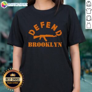 Alt Text: Awesome Defend Brooklyn Curved Ladies Tee featuring a stylish design and comfortable fit for casual wear.
