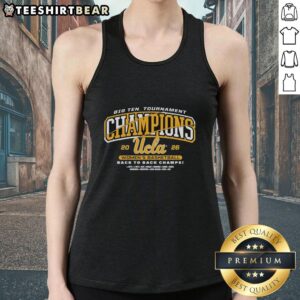 Pretty UCLA Bruins women's basketball Big Ten Tournament champions 2026 tank top featuring vibrant team colors and logo.