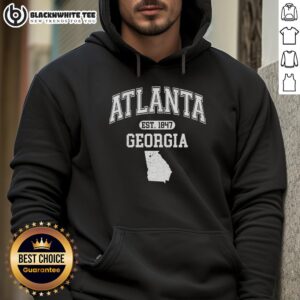 Official Atlanta Georgia Est. 1847 Varsity Hoodie showcasing classic design and vibrant colors for stylish comfort.
