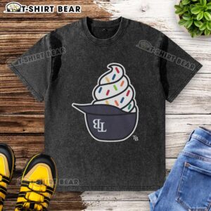 Top Tampa Bay Rays ice cream washed t-shirt featuring vibrant team colors and a comfortable fit for fans.