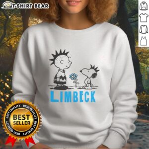 Alt Text: Cozy Pretty Peanuts Snoopy Punx Limpeck sweatshirt featuring vibrant Snoopy graphics, perfect for fans and casual wear.