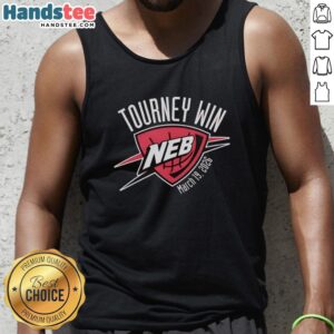 Nice Tourney Win Neb March 19, 2025 logo tank top featuring vibrant design celebrating the tournament victory.