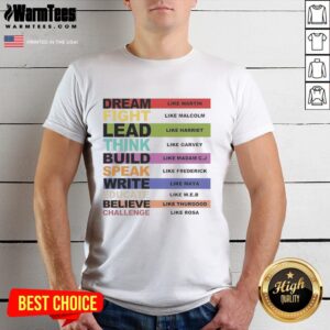 Premium Inspiring Leaders Black History Month T-Shirt featuring vibrant designs celebrating influential Black leaders.