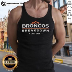Hot Denver Broncos breakdown tank top featuring team colors and logo, perfect for fans and sports enthusiasts.