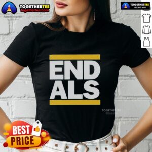 Alt Text: Top Athletics End ALS 2026 Ladies Tee featuring a stylish design to support ALS awareness and athletic performance.