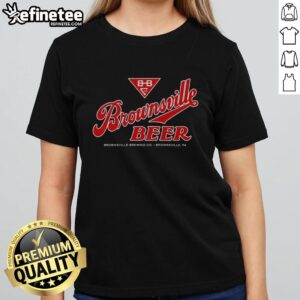 Top Brownsville Beer Ladies Tee in Brownsville, PA showcasing trendy design for beer enthusiasts.