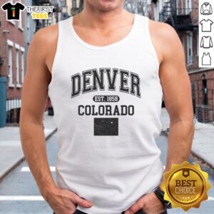 Awesome Denver Colorado Est 1858 Varsity T-Shirt - Image 4